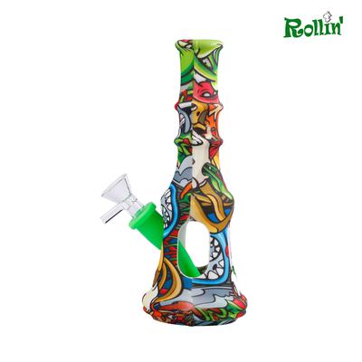 rollinbd.com-Product-Collection-SB002- 8.5 inch glass & Silicone mix water pipe