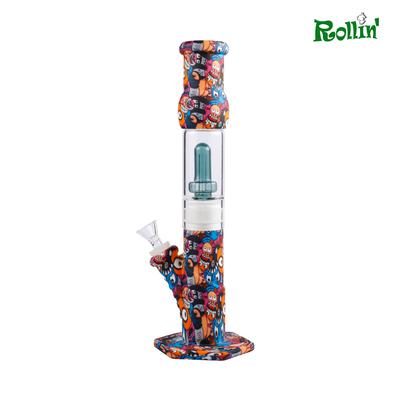 rollinbd.com-Product-Collection-SB001- 13 inch Showerhead Percolator wide base Silicone water pipe