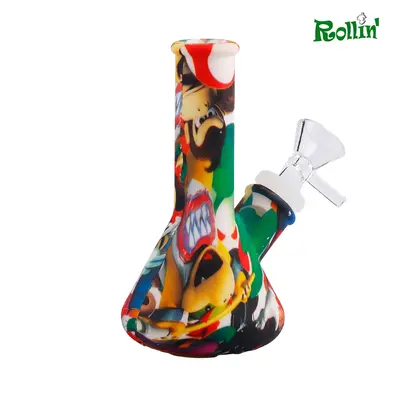 rollinbd.com-Product-Collection-SB 5.5 inch mini cartoon print Silicone water pipe