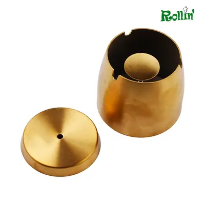 rollinbd.com-Product-Collection-SS round design Ash tray with cover and holder