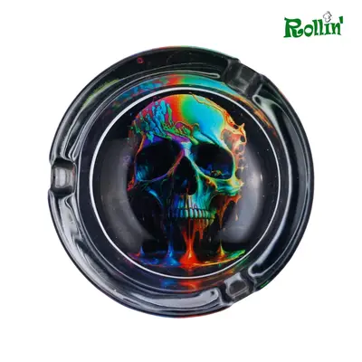 rollinbd.com-Product-Collection-Glass skull print Ash Tray