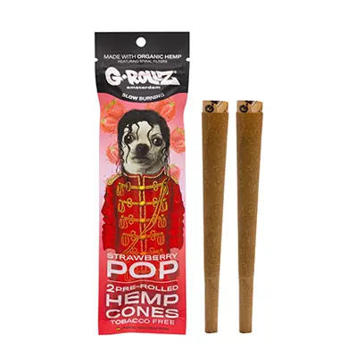 rollinbd.com-Product-Collection-G rollz pre rolled hemp cones Strawberry pop