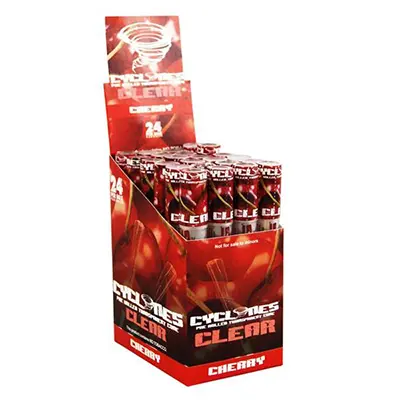 rollinbd.com-Product-Collection-Cyclone Pre-Rolled Clear Cone CHERRY Flavor