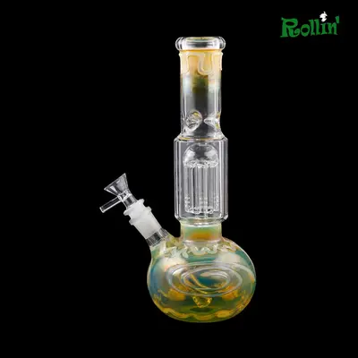 rollinbd.com-Product-Collection-GB 10.8 inch Tree Percolator glass water pipe yellow color