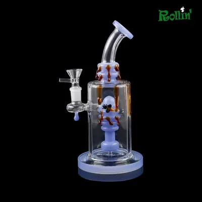 rollinbd.com-Product-Collection-GB 10 inch Honey percolator water pipe Sky blue color