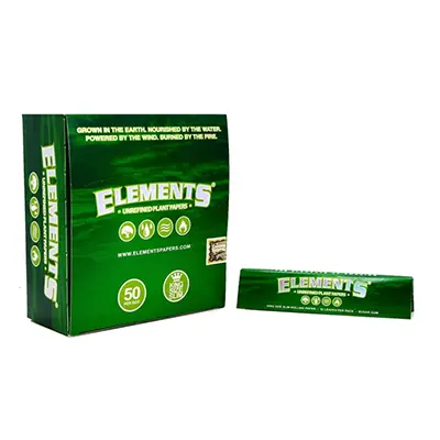 rollinbd.com-Product-Collection-ELEMENTS Green Unrefined plant rolling paper 1¼ Size