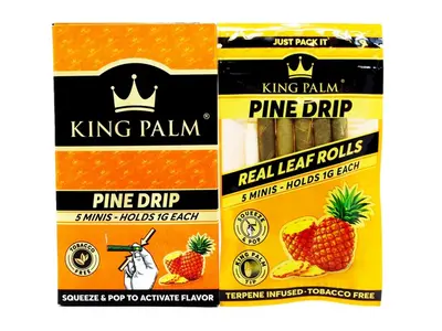 rollinbd.com-Product-Collection-King Plam Pre Rolled Blunt Pine Drip Flavour - 5 Mini Rolls Per Pack